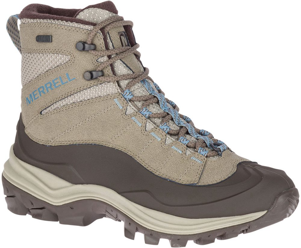 Kozaki Merrell Damskie Szare - Thermo Chill Mid Shell Waterproof - 164953-STK